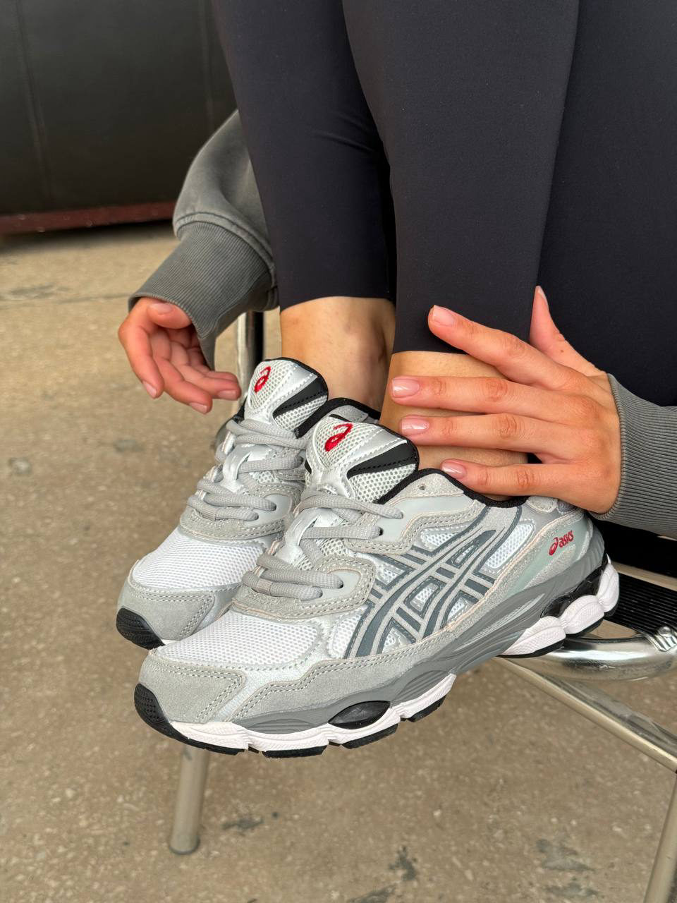 Asics Gel-NYC White Steel Grey — фото 3