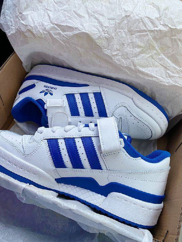 Adidas Forum Low White Blue — фото 3