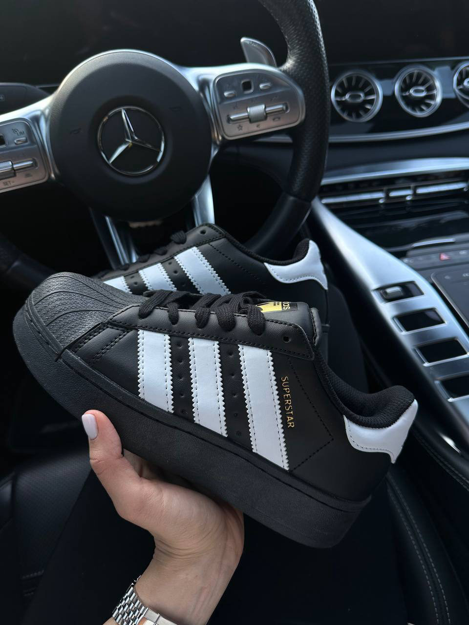 Adidas Superstar Black Platform — фото 2