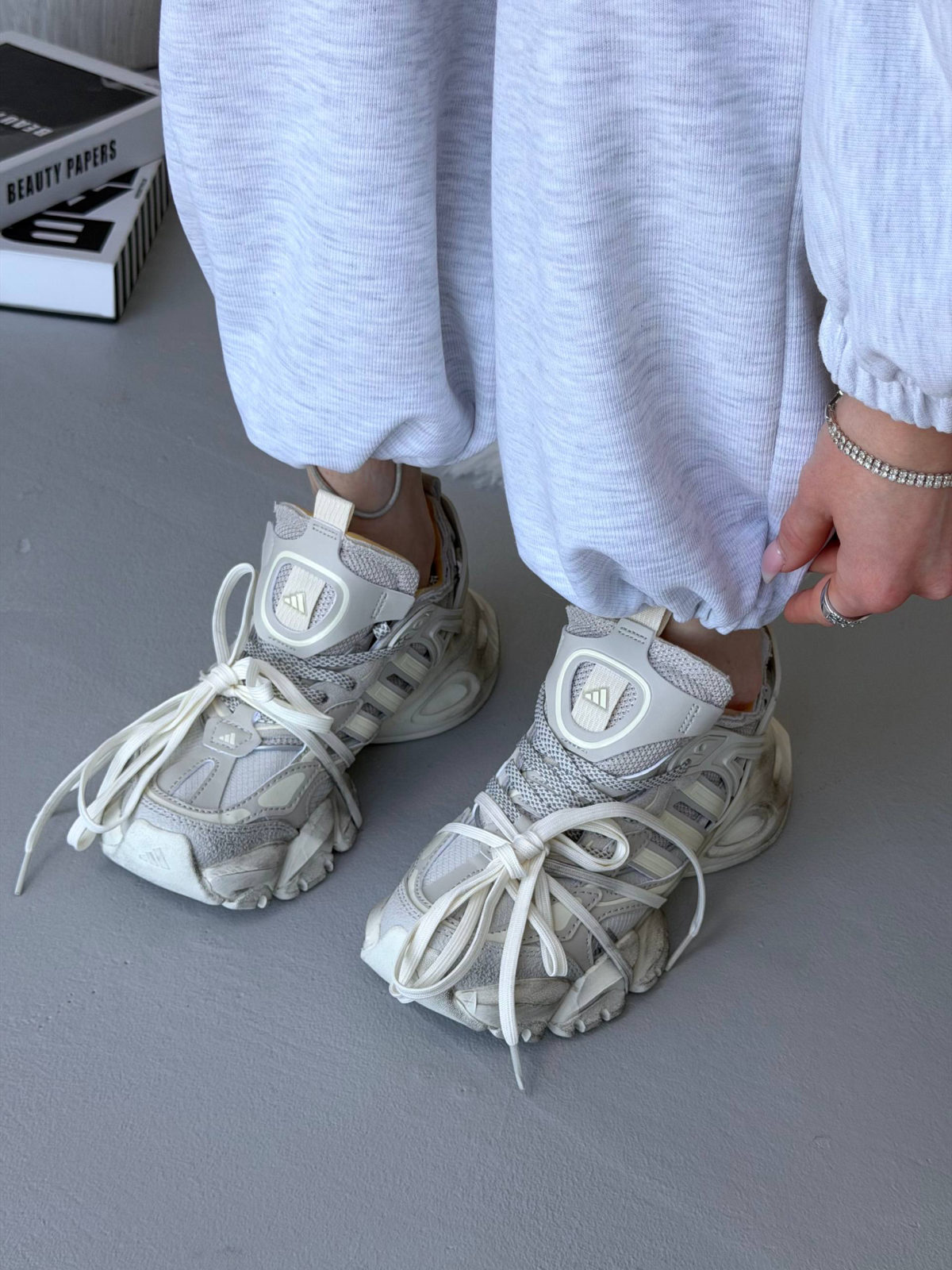 Adidas Vento XLG Deluxe Beige Grey — фото 2
