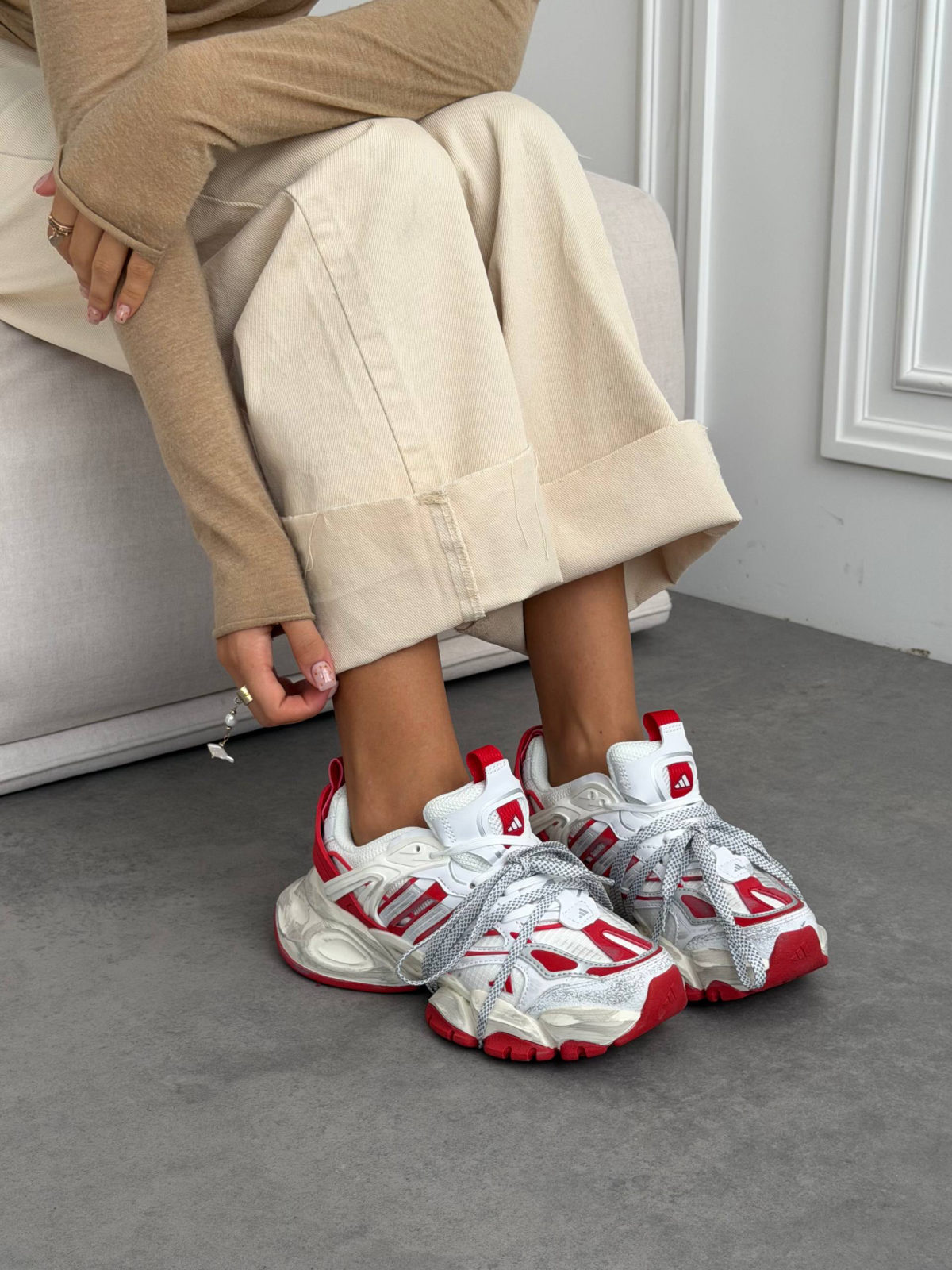 Adidas Vento XLG Deluxe White Red — фото 2