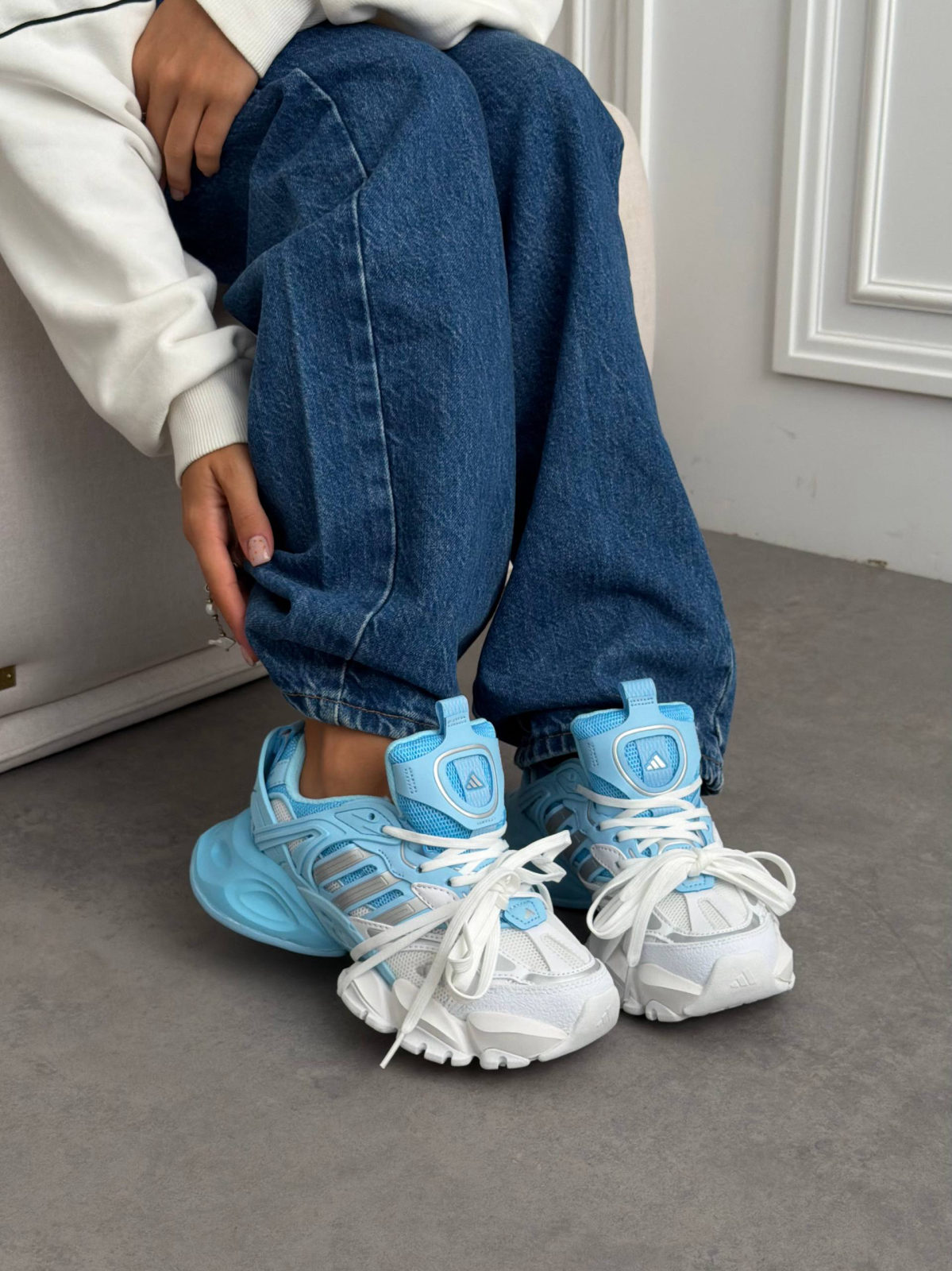 Adidas Vento XLG Deluxe Blue White — фото 2