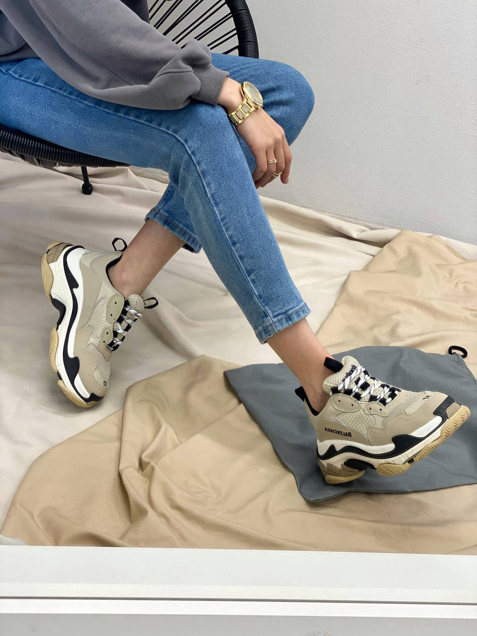 Balenciaga Triple S Beige — фото 3