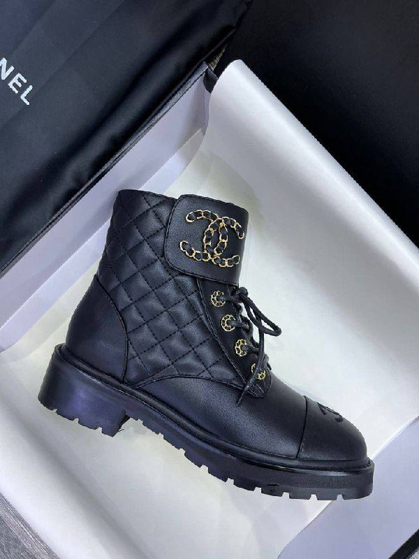 Dior Lace-up Boots Black Мех — фото 3