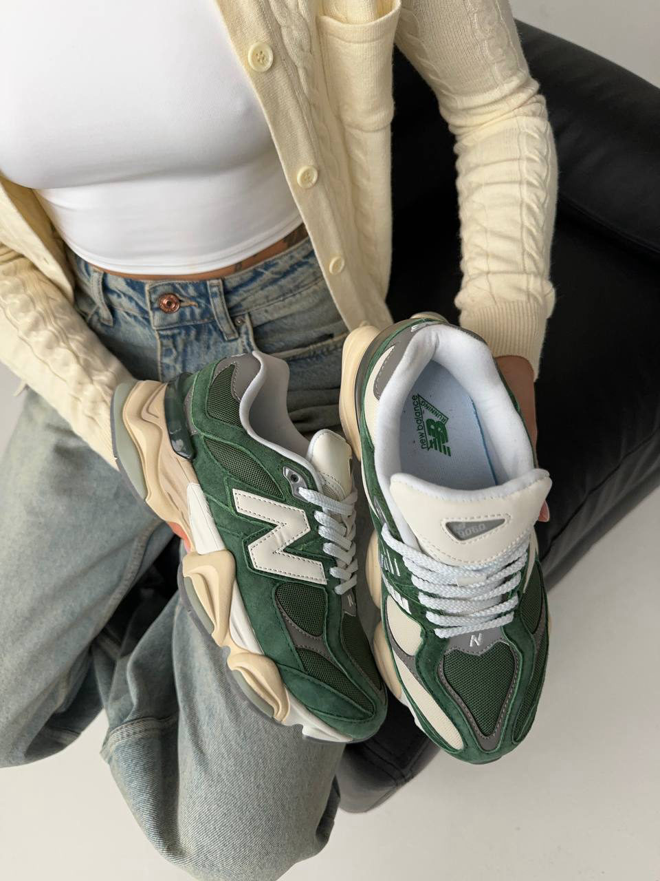 New Balance 9060 Green/Beige — фото 3