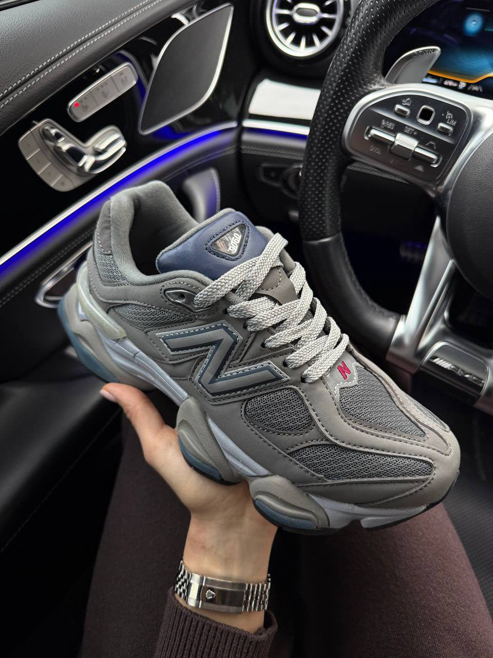 New Balance 9060 Grey/Blue — фото 3