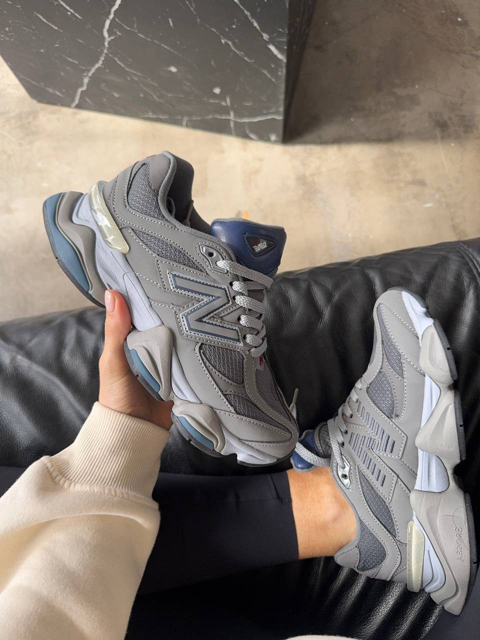 New Balance 9060 Grey/Blue — фото 2