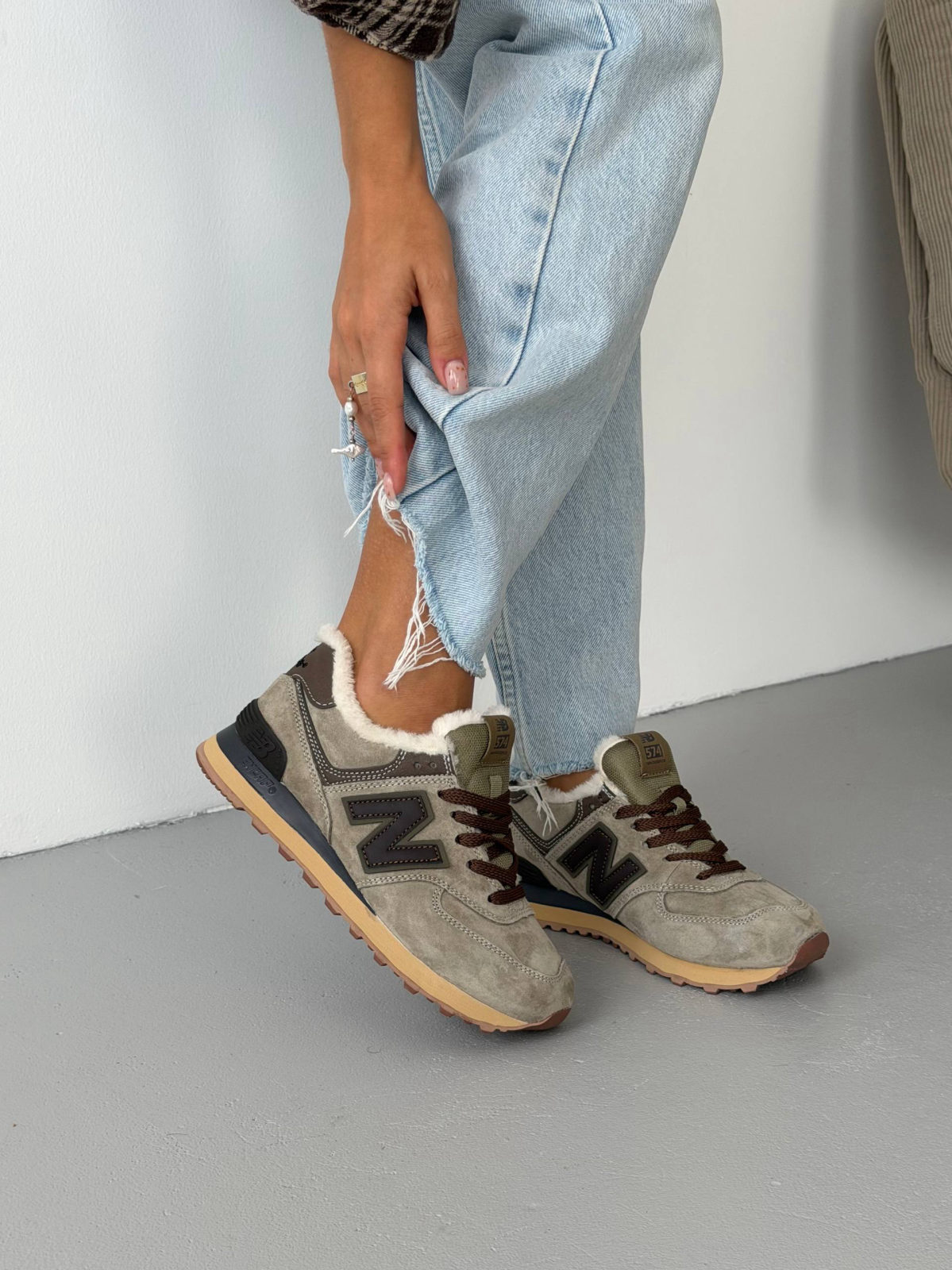 New Balance 574 Brown Fur — фото 2