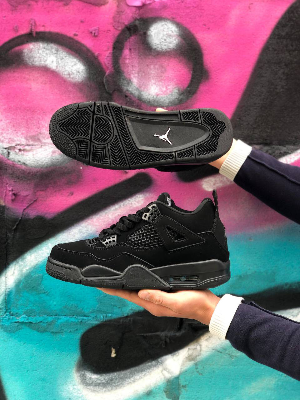 Nike Air Jordan Retro 4 Black — фото 6