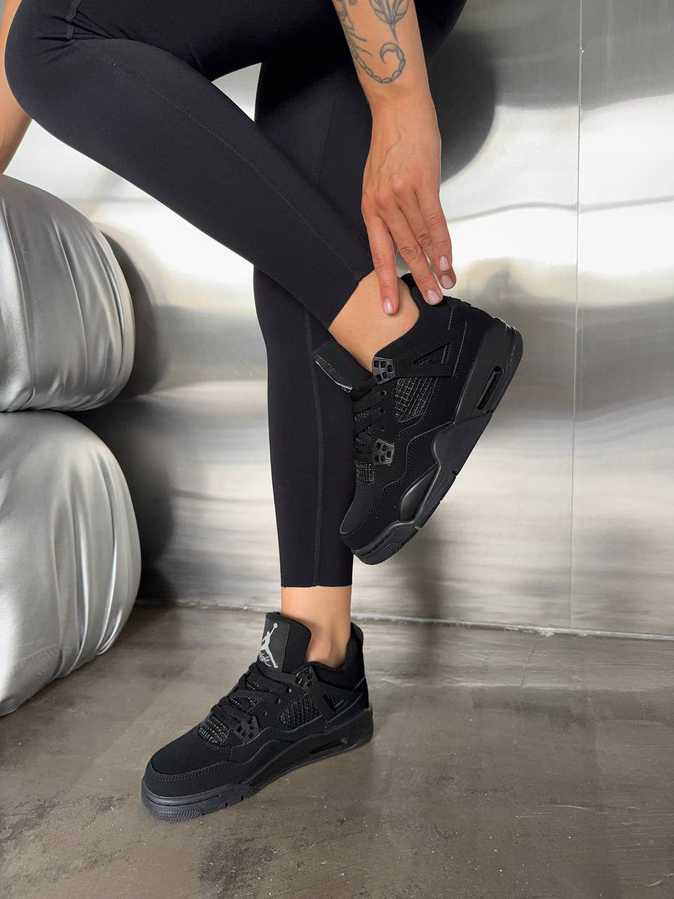 Nike Air Jordan Retro 4 Black — фото 3