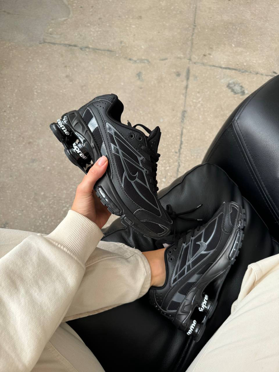 Nike x Supreme Shox Ride 2 Black — фото 2