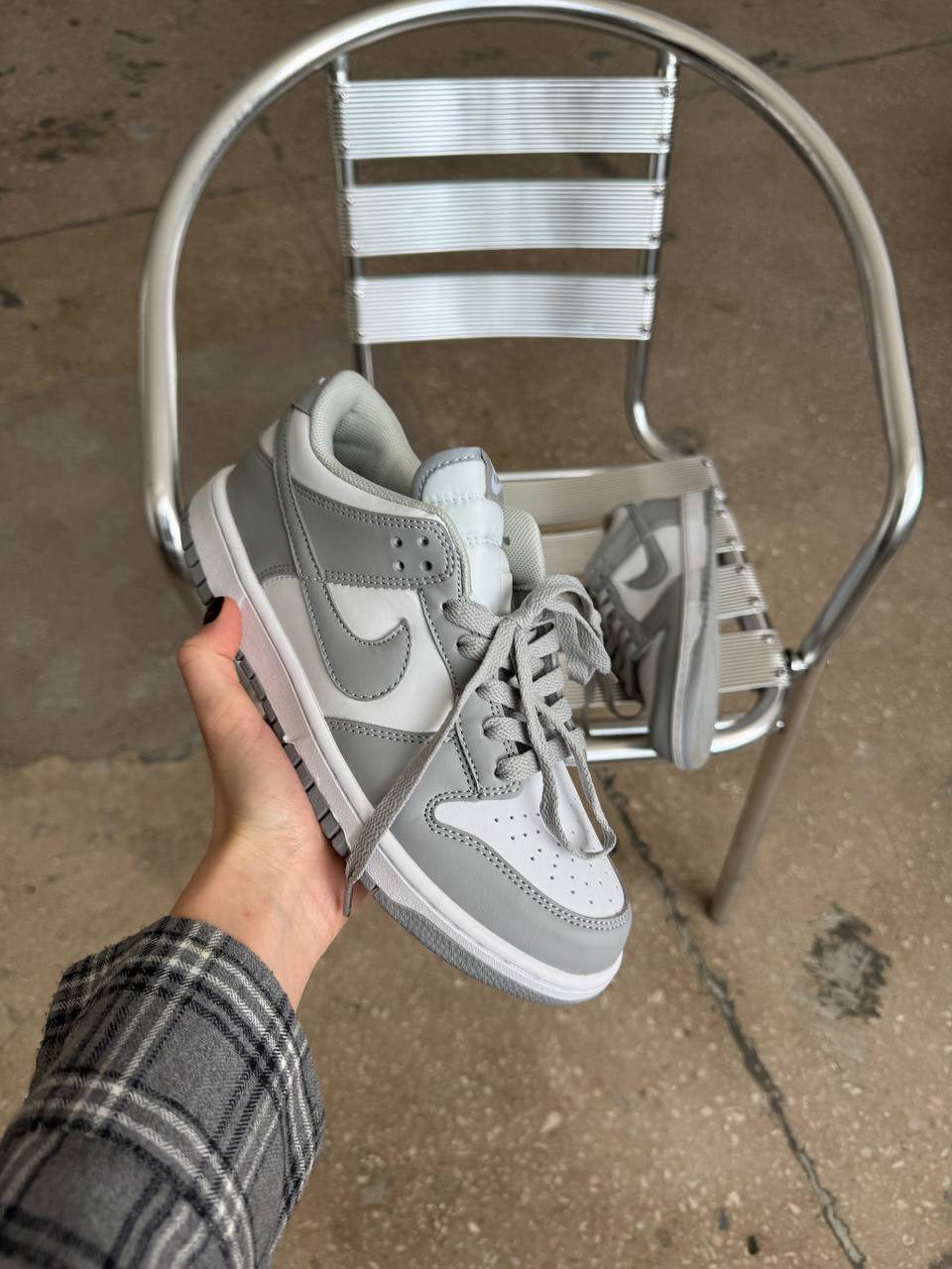 Nike Sb Dunk Low White/Gray — фото 3