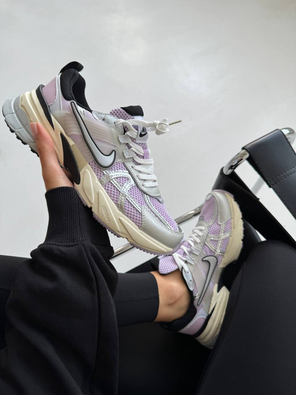 Nike V2K Runtekk Purple Silver — фото 2