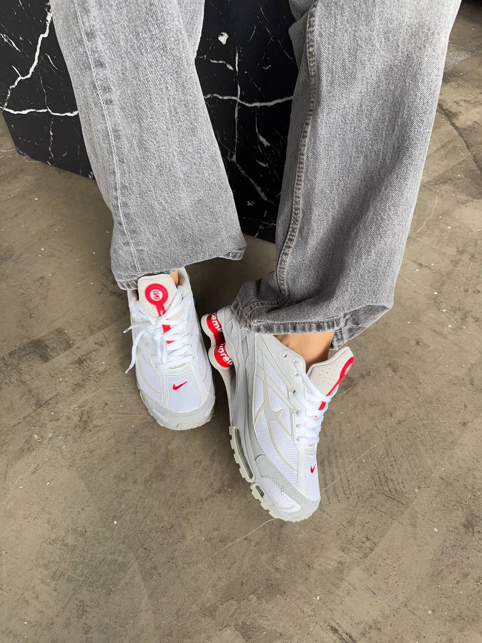 Nike x Supreme Shox Ride 2 White — фото 3
