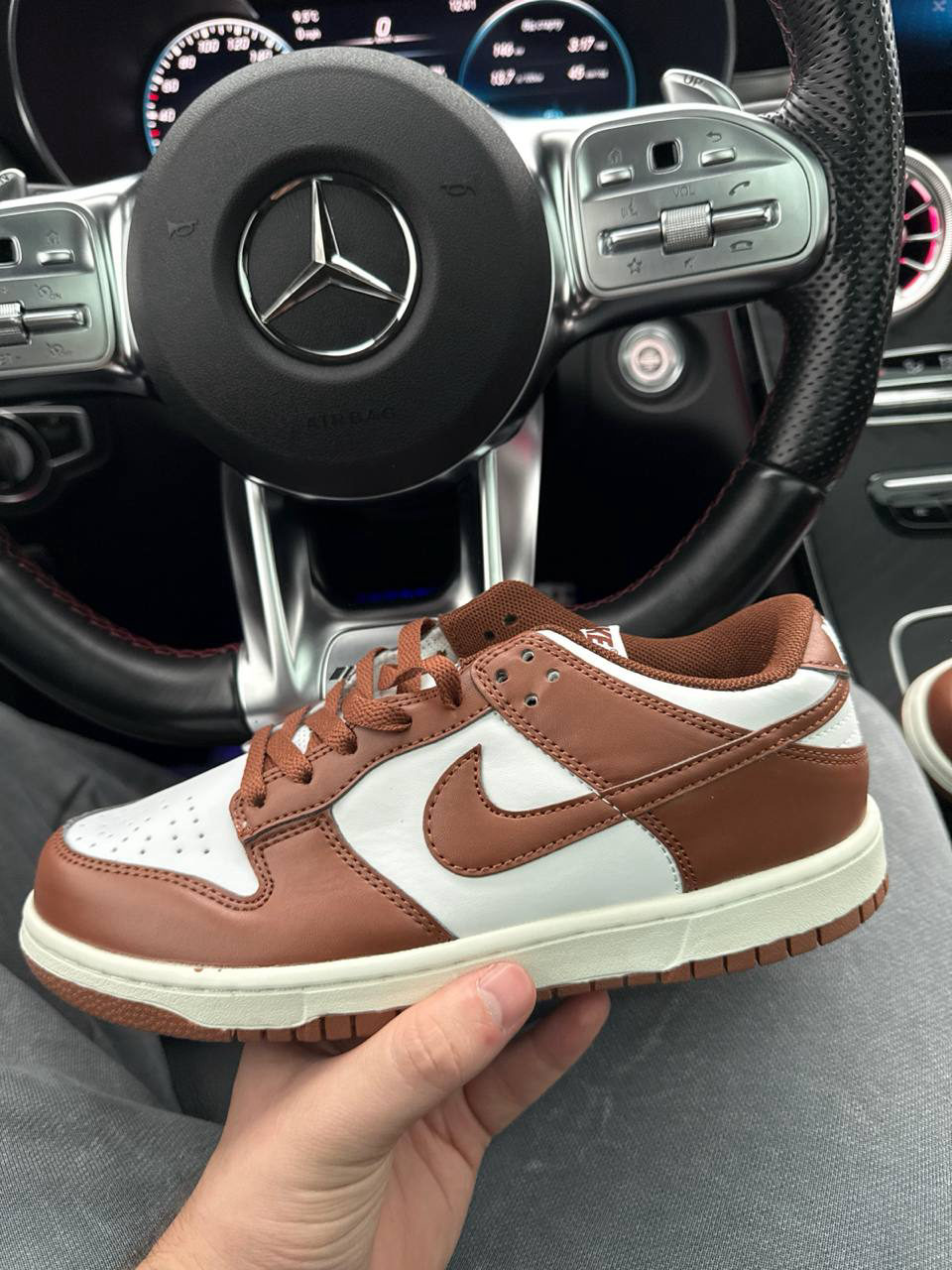 Nike Dunk Brown/White — фото 2