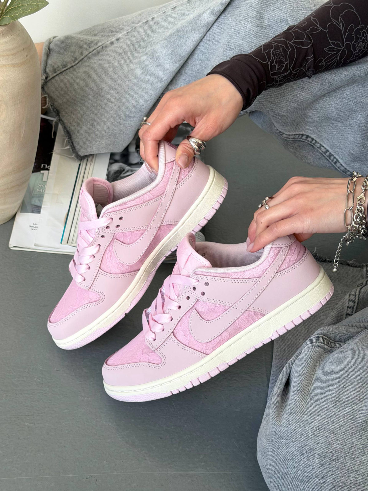 Nike SB Dunk Low WMNS Lace Pack - Regal Pink — фото 2