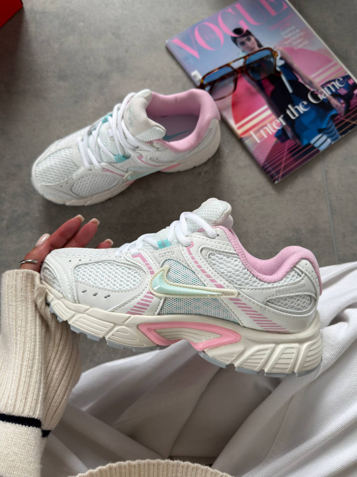 Nike V5 RNR White Pink — фото 2