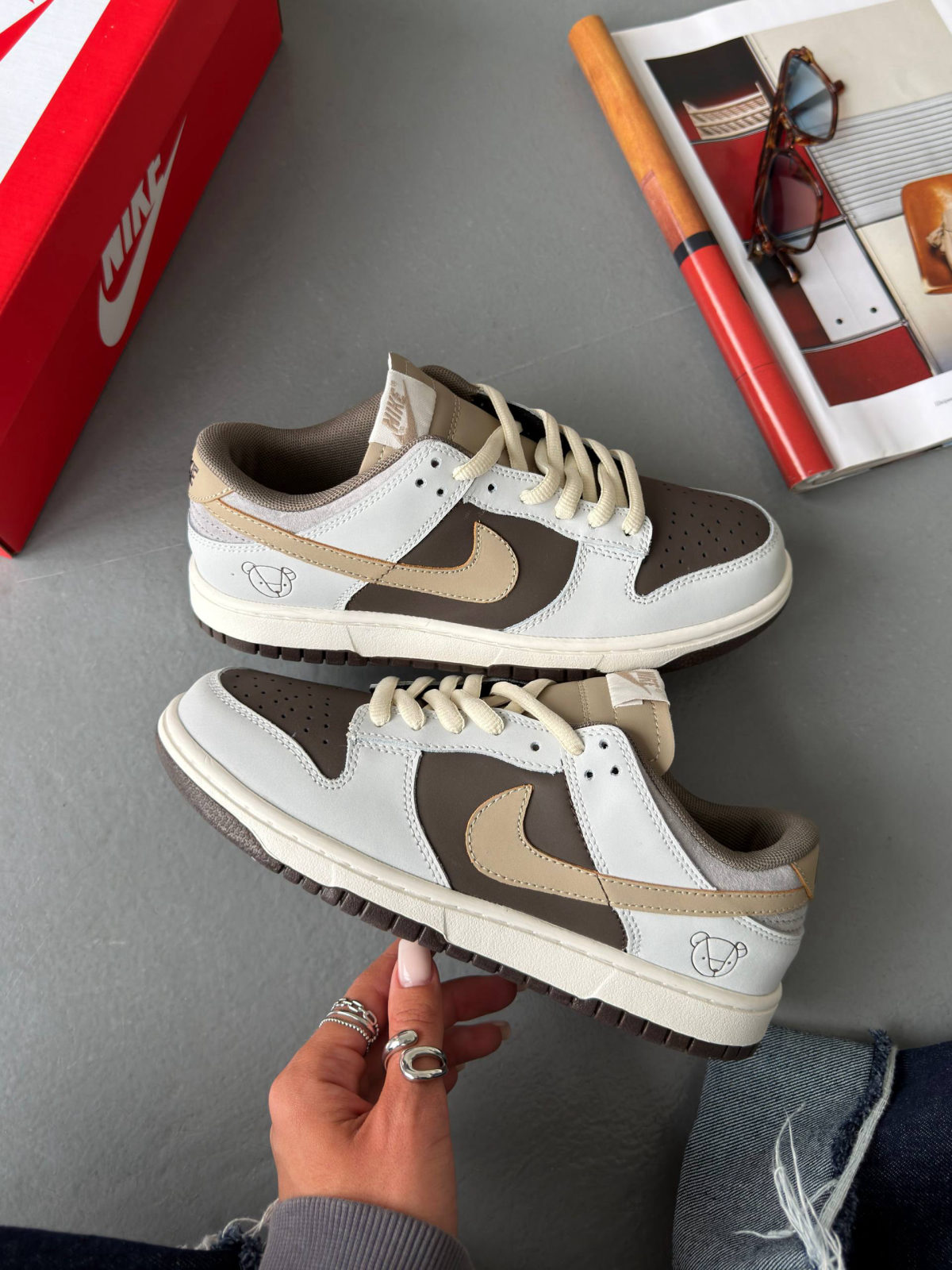 Nike SB Dunk Low x Katsuhiro Otomo Bear Beige Brown — фото 2