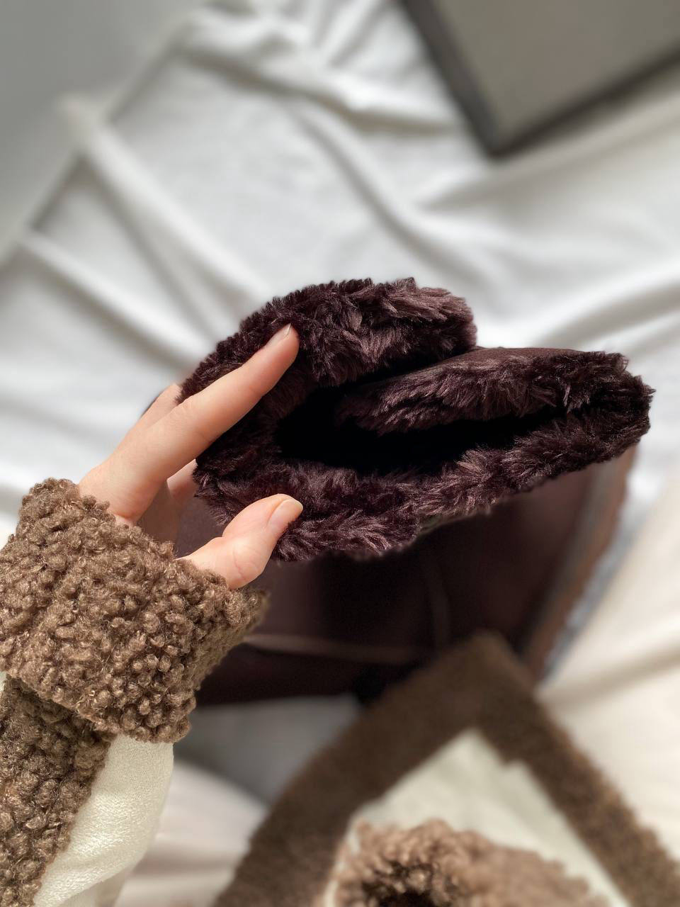 UGG Bailey Button Triplet II High Brown (Распродажа) — фото 2