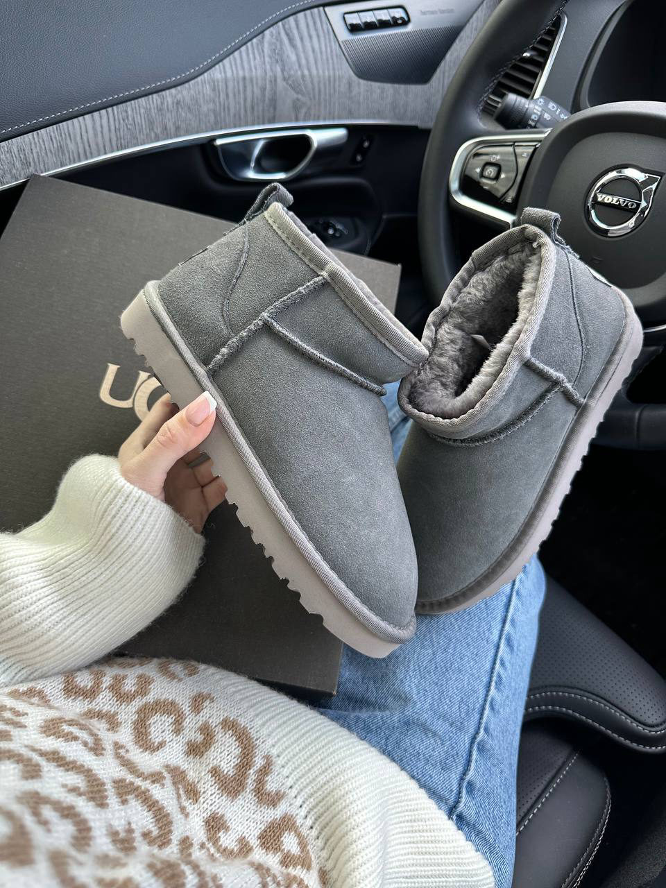 Ugg Ultra Mini Grey Suede РОЗПРОДАЖ — фото 2