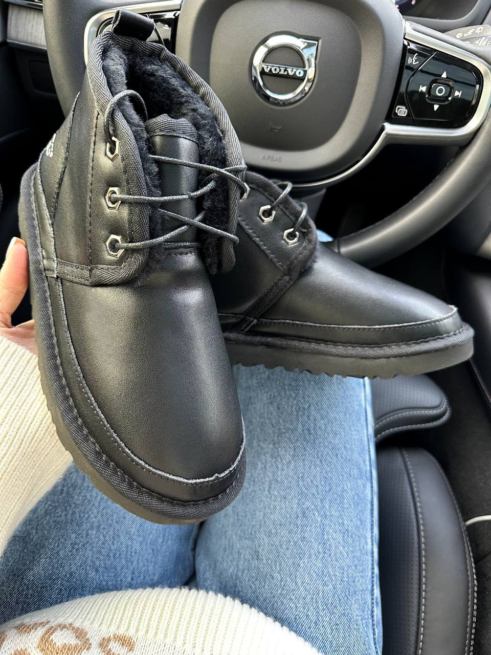 Ugg Neumel “Leather Black” РОЗПРОДАЖ — фото 3