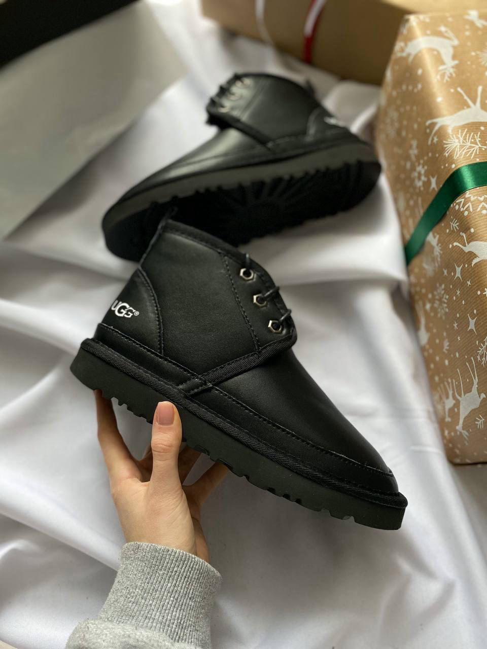 Ugg Neumel “Leather Black” РОЗПРОДАЖ — фото 2