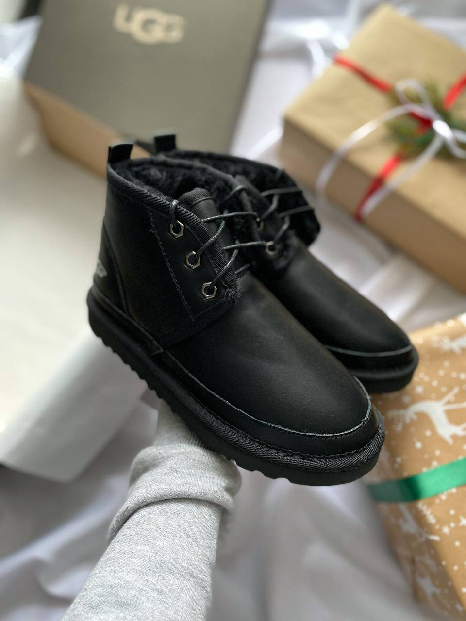 Ugg Neumel “Leather Black” РОЗПРОДАЖ — фото 5