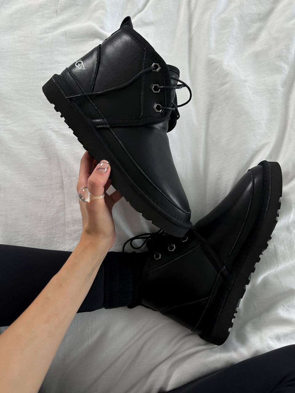 Ugg Neumel “Leather Black” РОЗПРОДАЖ — фото 4