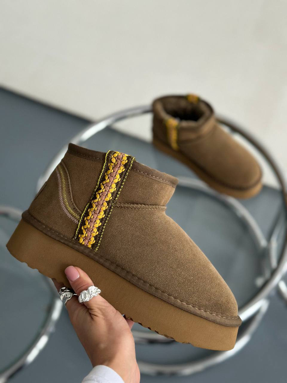 Ugg Ultra Mini Braid Platform Boot Brown РОЗПРОДАЖ — фото 2