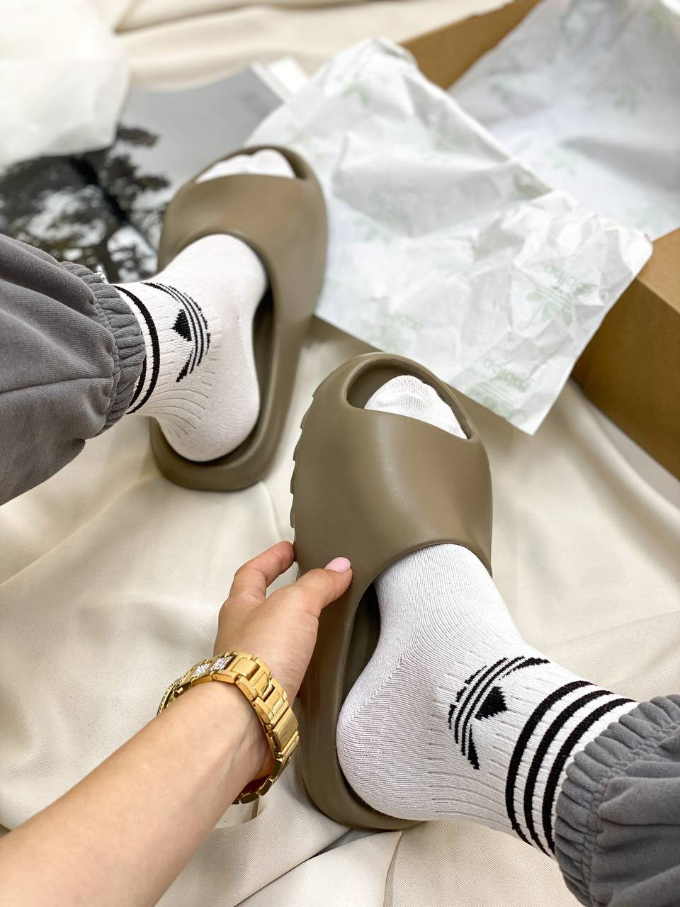 Yeezy Slide Lite Gray РОЗПРОДАЖ — фото 2