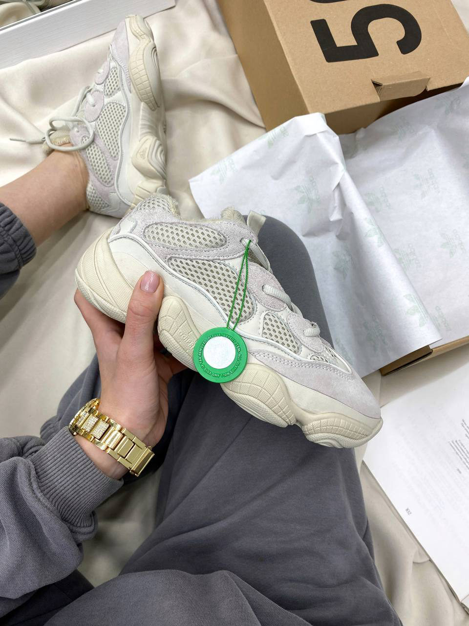 Yeezy 500 Stone (утепленные) — фото 4