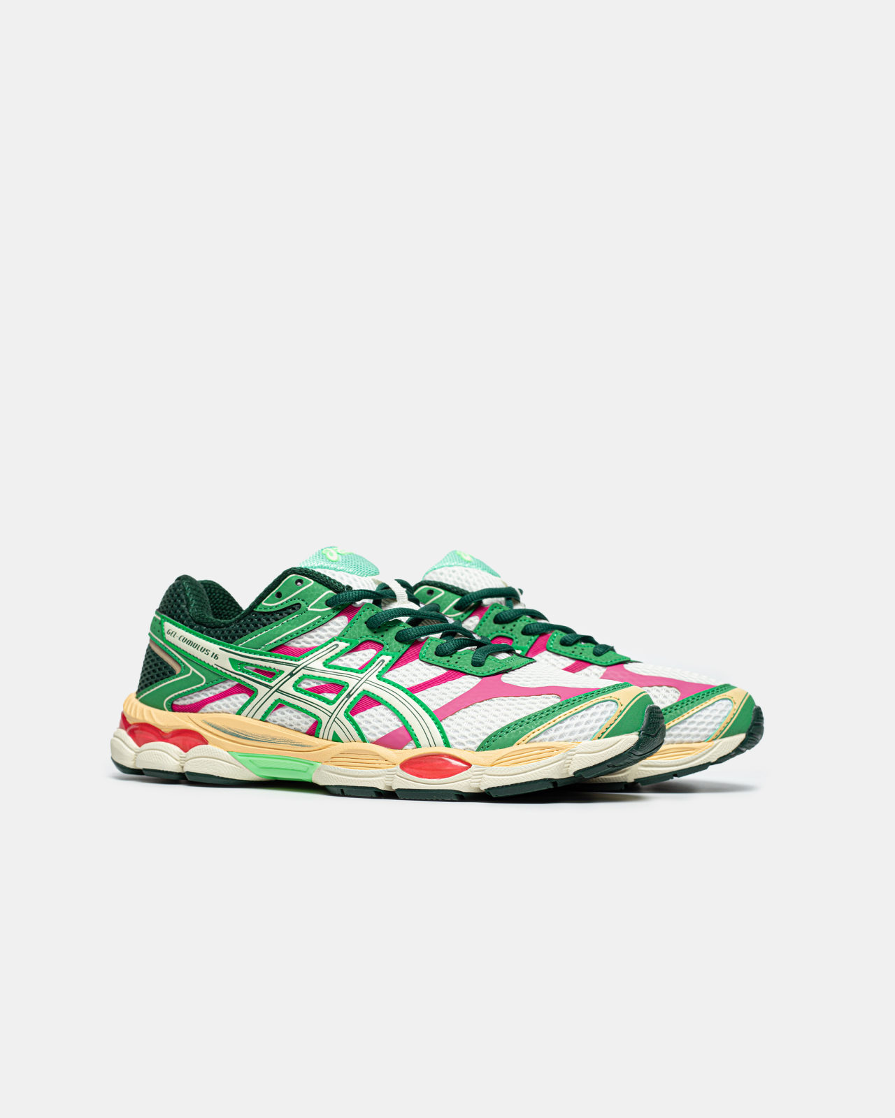 Asics Cumulus 16 Green Pink — фото 2