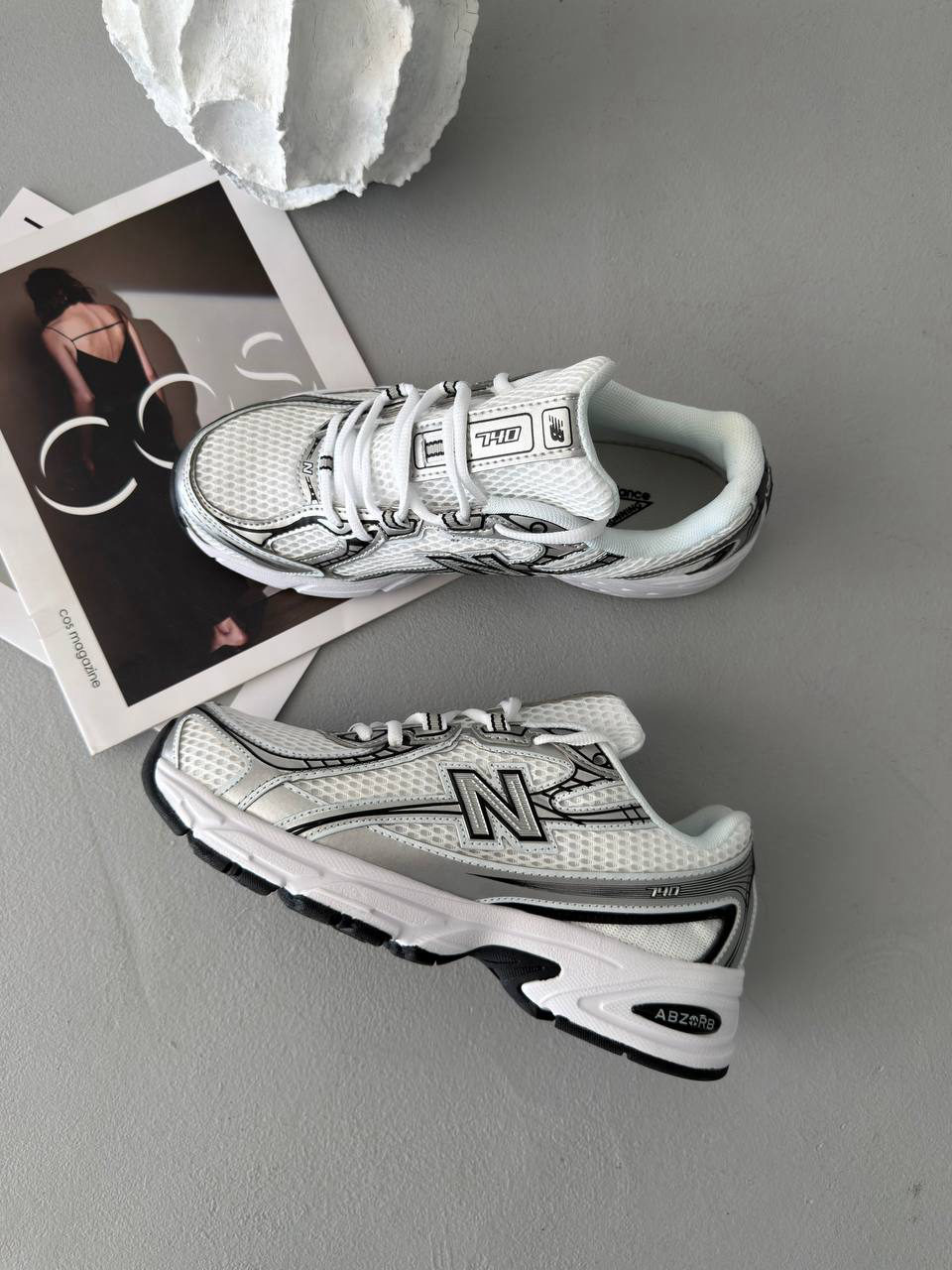 New Balance 740 White Silver Black, арт. NB128-1624358 — фото 1