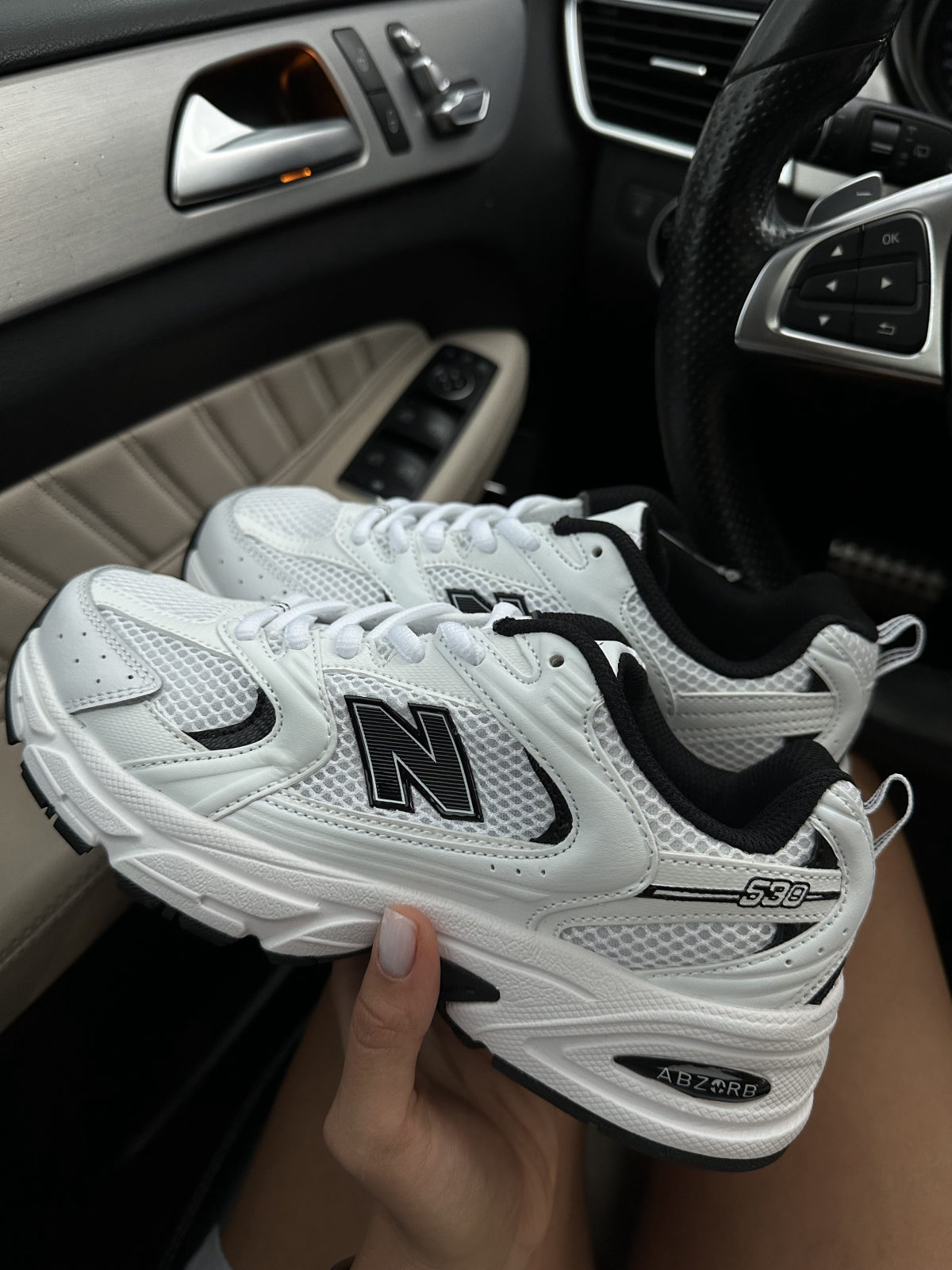 New Balance 530 White/Black Premium, арт. NB077-856871 — фото 1